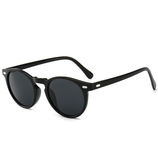 New Classic Retro Round Sunglasses Trendy Women's Reflective Sunglasses Men's Sunglasses 9863