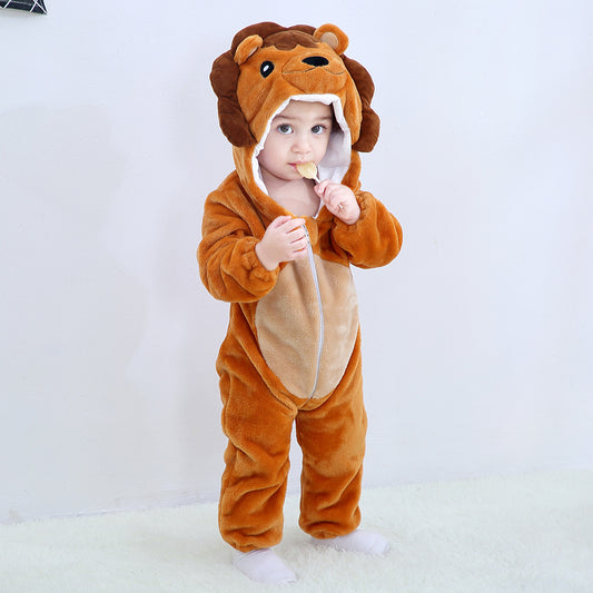 MICHLEY Autumn And Winter New Baby Clothes Newborn Baby One-piece Romper Cartoon Children Animal Romper