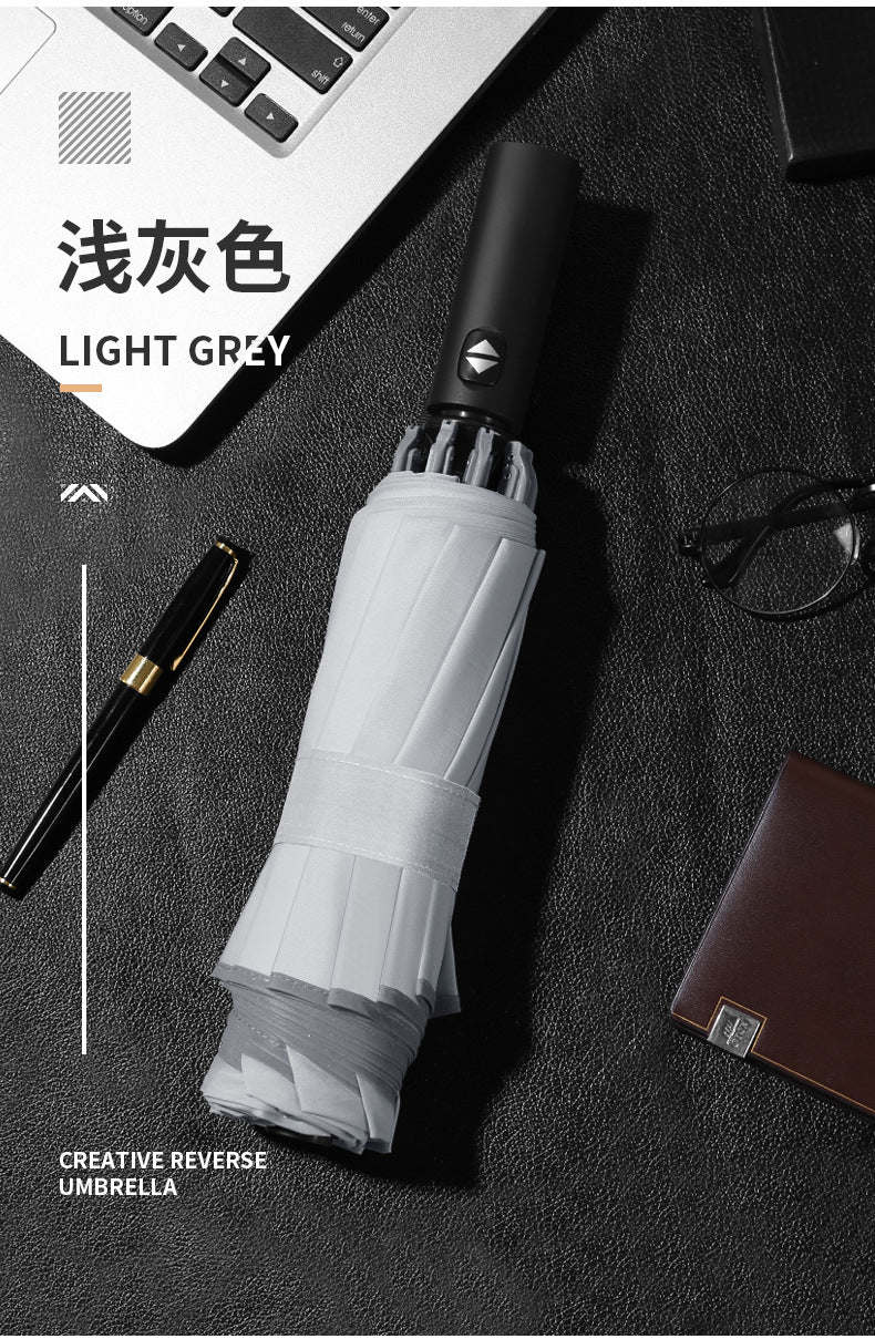 Umbrella Automatic Small Umbrella Windproof Three-fold Business Umbrella