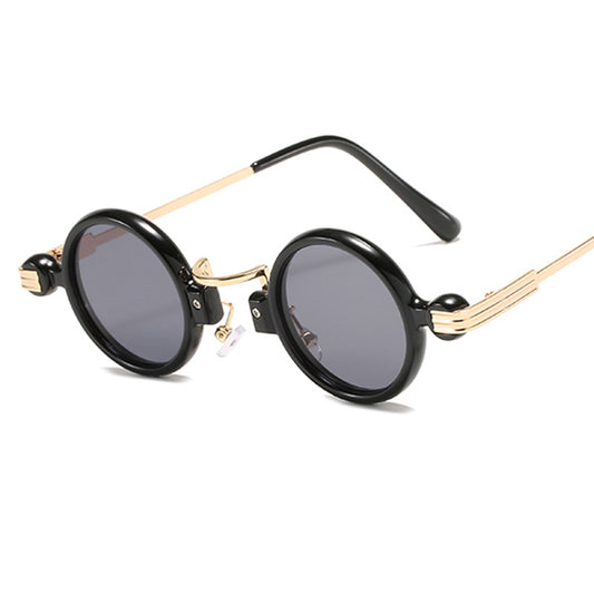 3175 European And American Retro Steampunk Small Round Metal Plastic Fashion Sunglasses Cross-border Foreign Trade Amazon