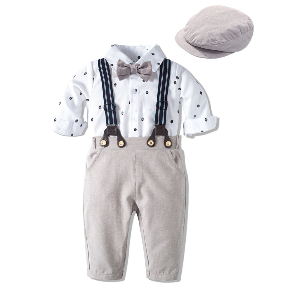 Autumn New Long-sleeved Romper Suits Baby Clothing Boy Baby Fashion Gentleman Children's Clothing Cross-border Wholesale