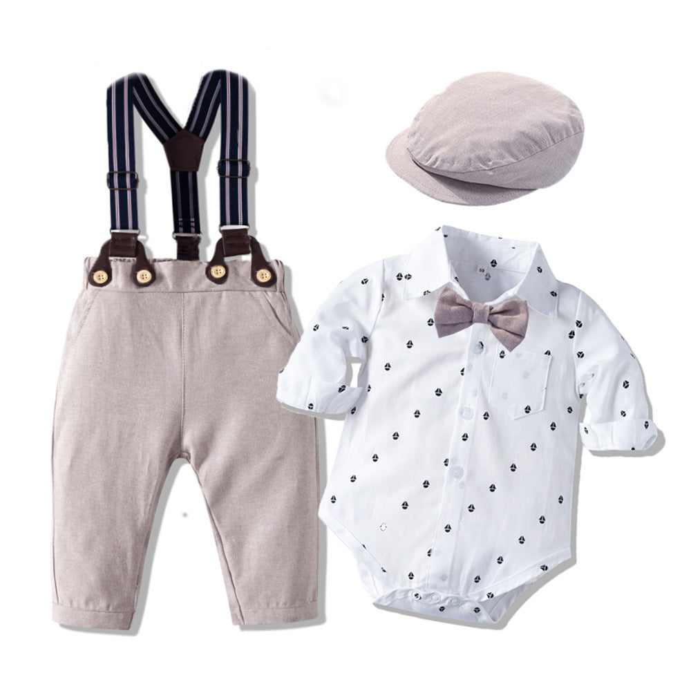 Autumn New Long-sleeved Romper Suits Baby Clothing Boy Baby Fashion Gentleman Children's Clothing Cross-border Wholesale