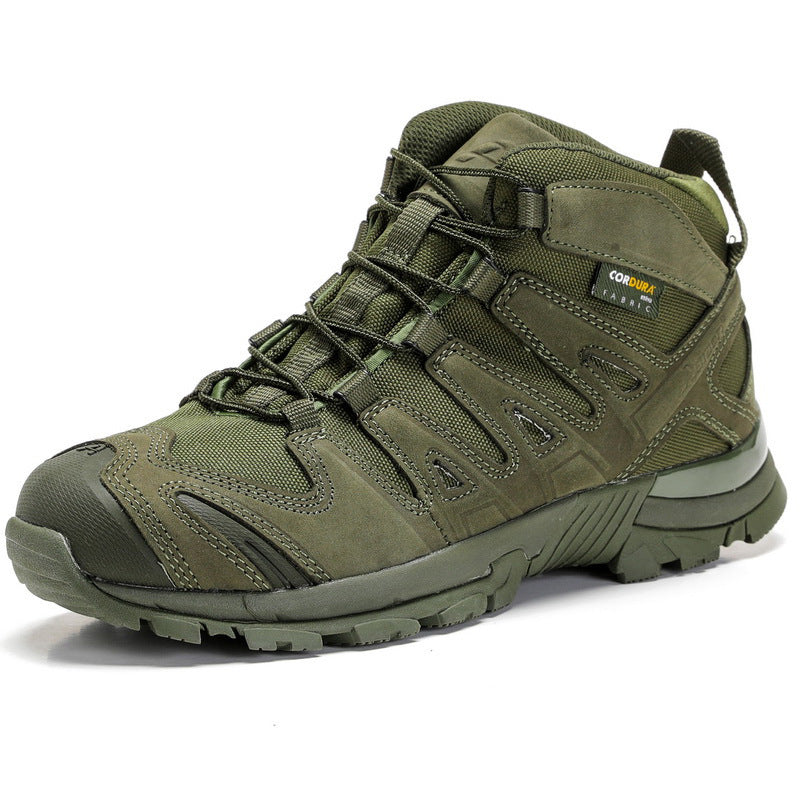 New Products Outdoor Sports Shoes Tactical Military Boots Marine Boots Men's Mid-top Desert Boots Hiking Shoes Mountain Camping Supplies