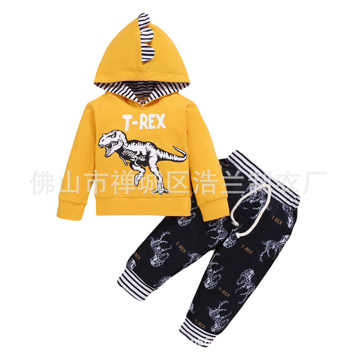 Cross-border Children's Clothing European And American Style Autumn And Winter New Products Solid Color Letters Boys Hooded Pullovers Animal Printing Foreign Trade Wholesale