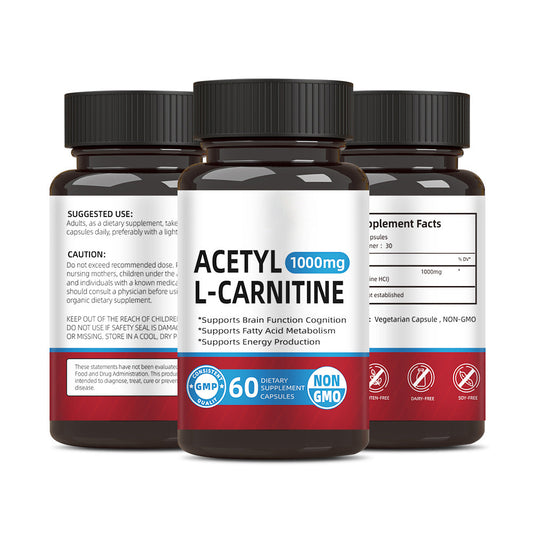 60 Tablets L-Carnitine Capsules ACETYL L-CARNITINE