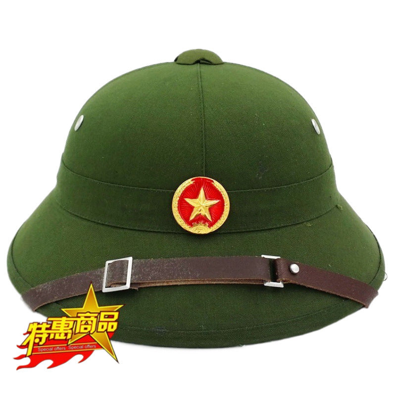 Vietnam Green Hat Camouflage Hat Helmet With Mesh Hat Performance Props Helmet Sun Hat Sun Hat Outdoor Sports Hat