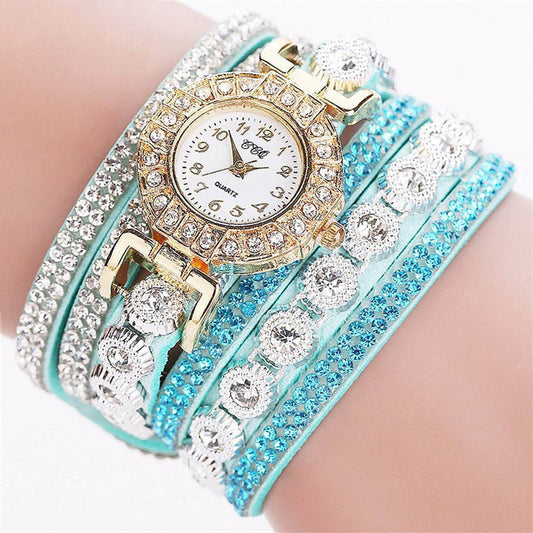 New Fashion Ladies Full Diamond Steel Bracelet With Digital Scale Women's Watch In Stock Wholesale