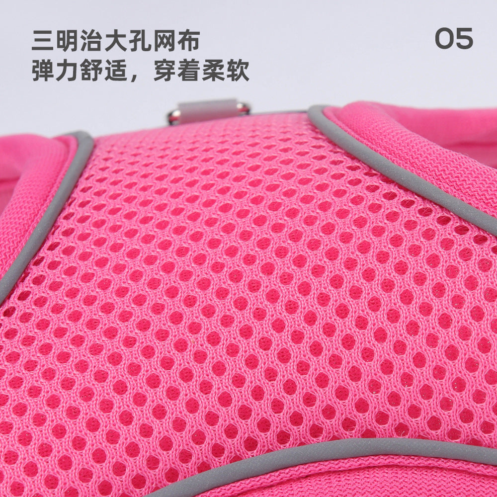 New Dog Chest Strap Integrated Lightweight Load-reducing Dog Walking Rope Hanging Dog Tags