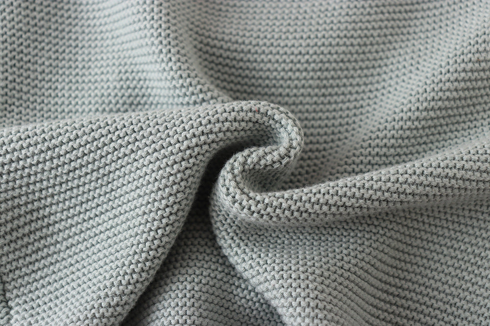 2023 New Autumn Baby Girl Baby Sweet Handmade Ball Knitted Love Hollow Pullover Top