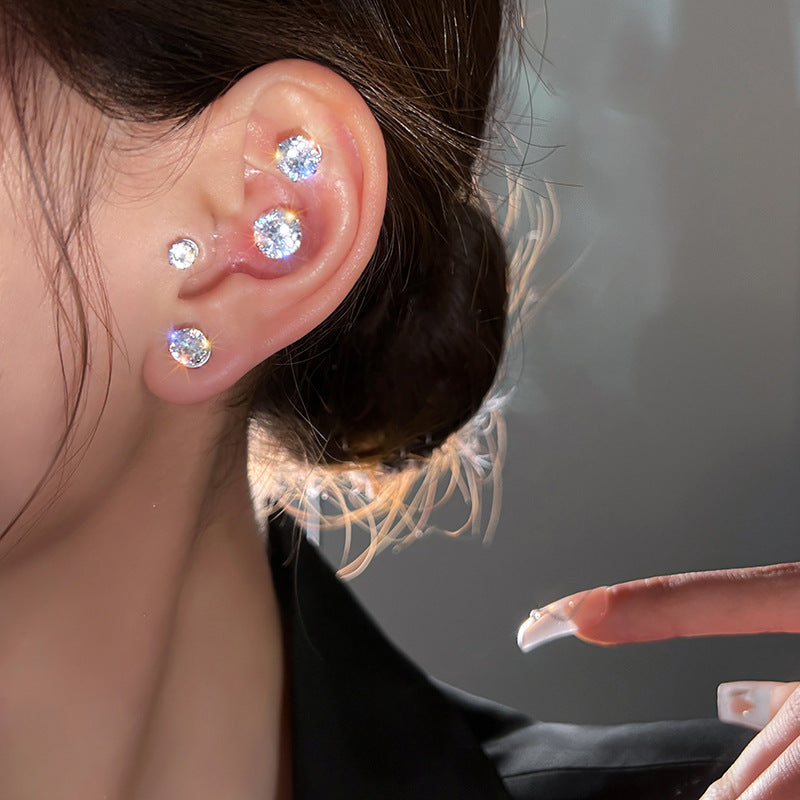 High-grade Luxury Exquisite Crystal Ear Clip Women's Non-ear Hole Niche Design Cold Wind Earrings 2022 New Fashion