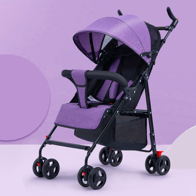 Baby Stroller Can Sit And Lie Ultra-light Portable Simple Baby Umbrella Car Folding Shock-absorbing Children's Baby BB Trolley