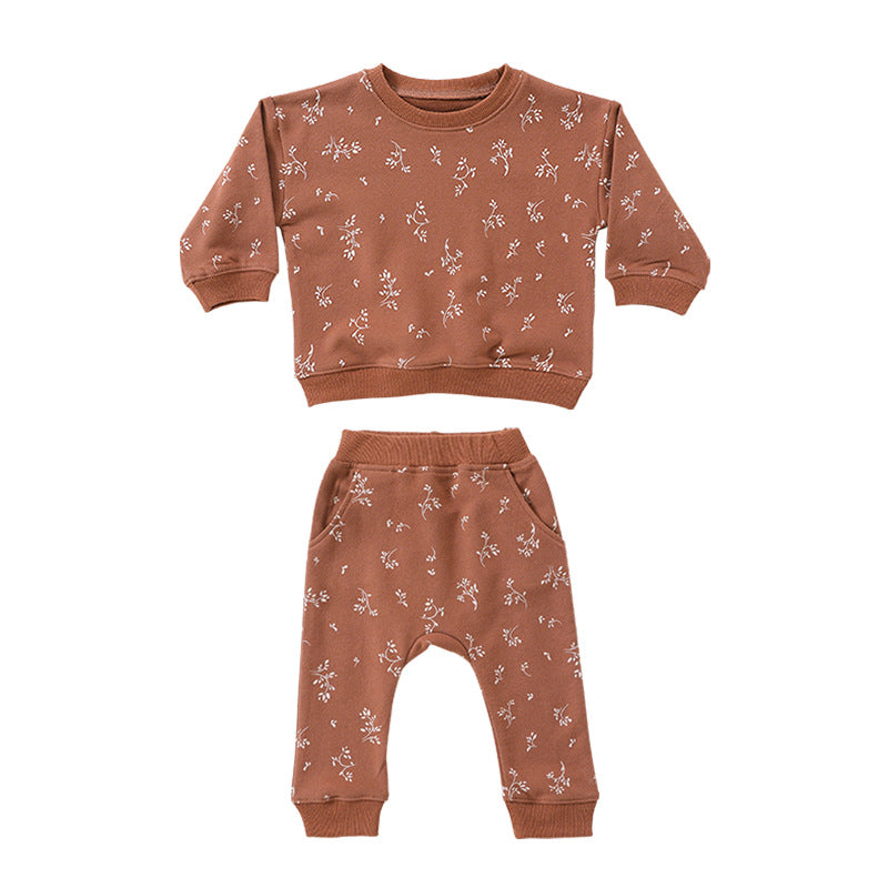 New Products Baby Loose Casual Sweater Suit Baby Long-sleeved Sports Suit