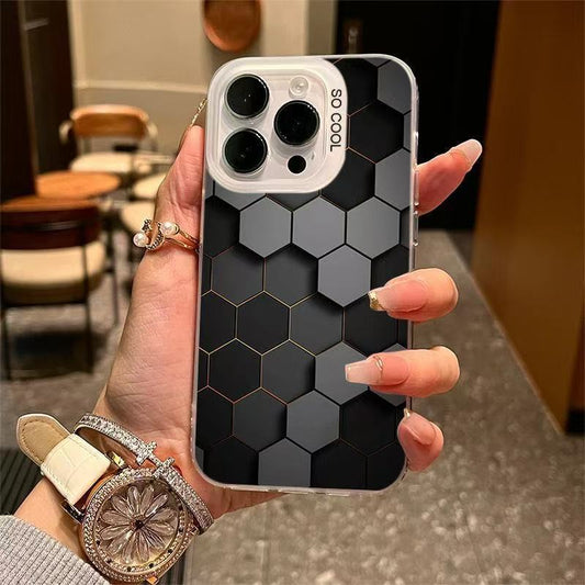 Three-dimensional Honeycomb For Apple 15 Mobile Phone Case IPhone14 Frosted 13pro Yuan Air Shell 12 Drop-resistant 11/xs