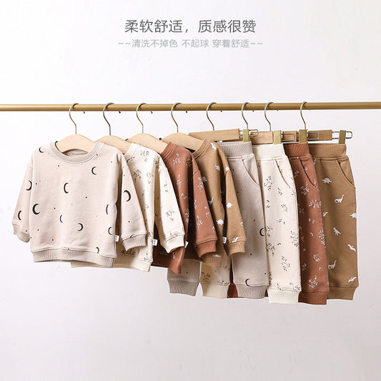 New Products Baby Loose Casual Sweater Suit Baby Long-sleeved Sports Suit