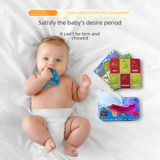 New Baby Plush Tissue Box Toy Baby Simulation Learning Finger Exercise Tissue Drawing Toy
