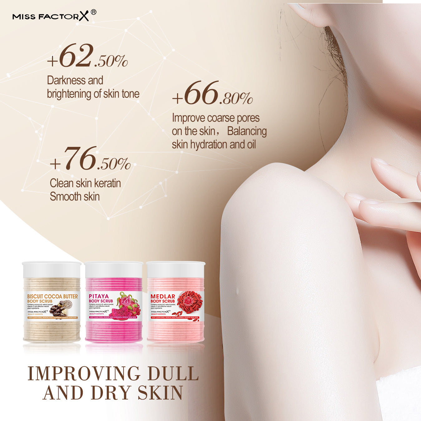 Body Scrub Cream Clean Exfoliating Dead Skin