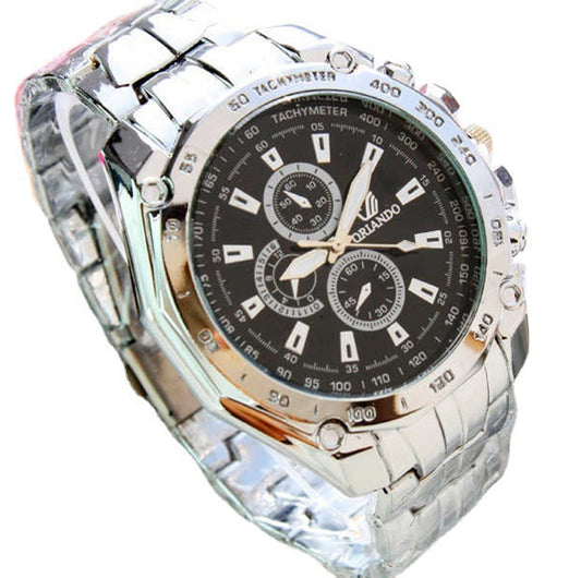 Fashion Men's Steel Band Watches Orendo ORLANDO Business Men's Gifts Alloy Watch Manufacturers Spot Wholesale
