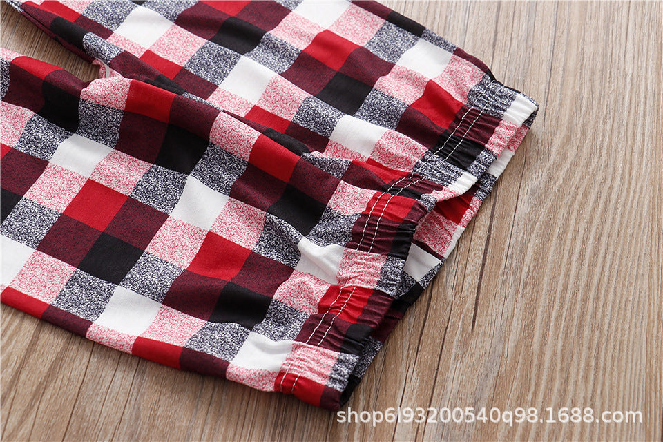 New Amazon Ebay2022 European And American Christmas New Parent-child Outfit Home Suit Pajamas