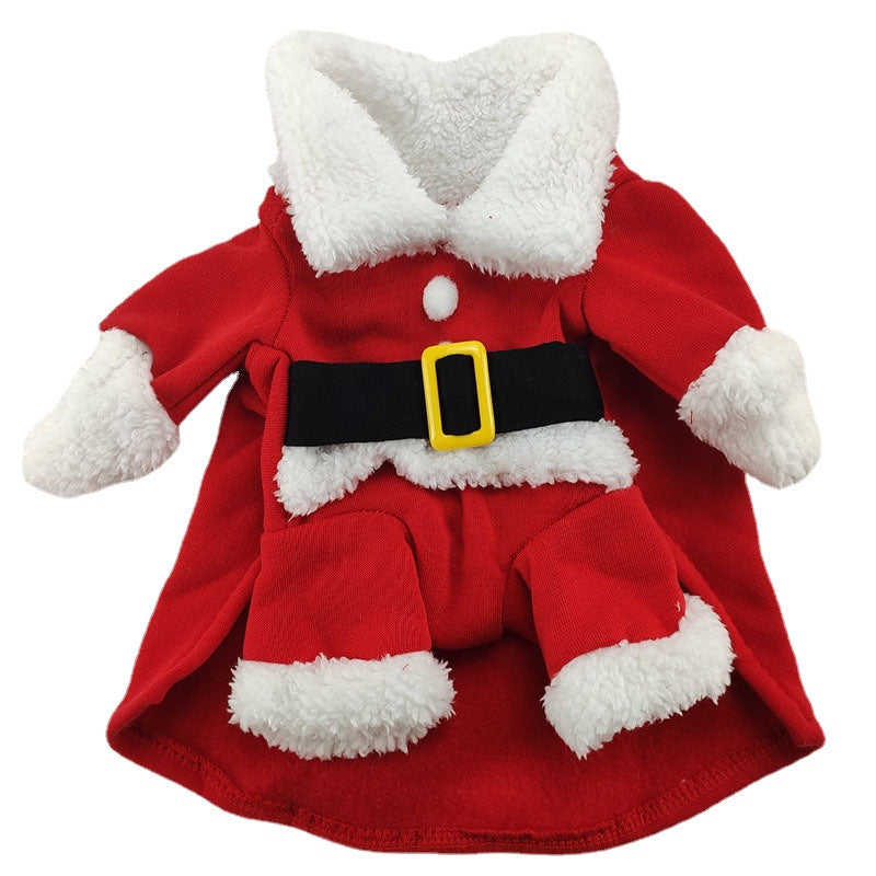 Pet Dog Clothes Classic Santa Claus Pet Clothes Christmas Halloween Transformation Dress Pet Clothes