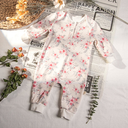2023 Summer New Products Baby Jumpsuit Baby Long-sleeved Cotton Romper For Boys And Girls