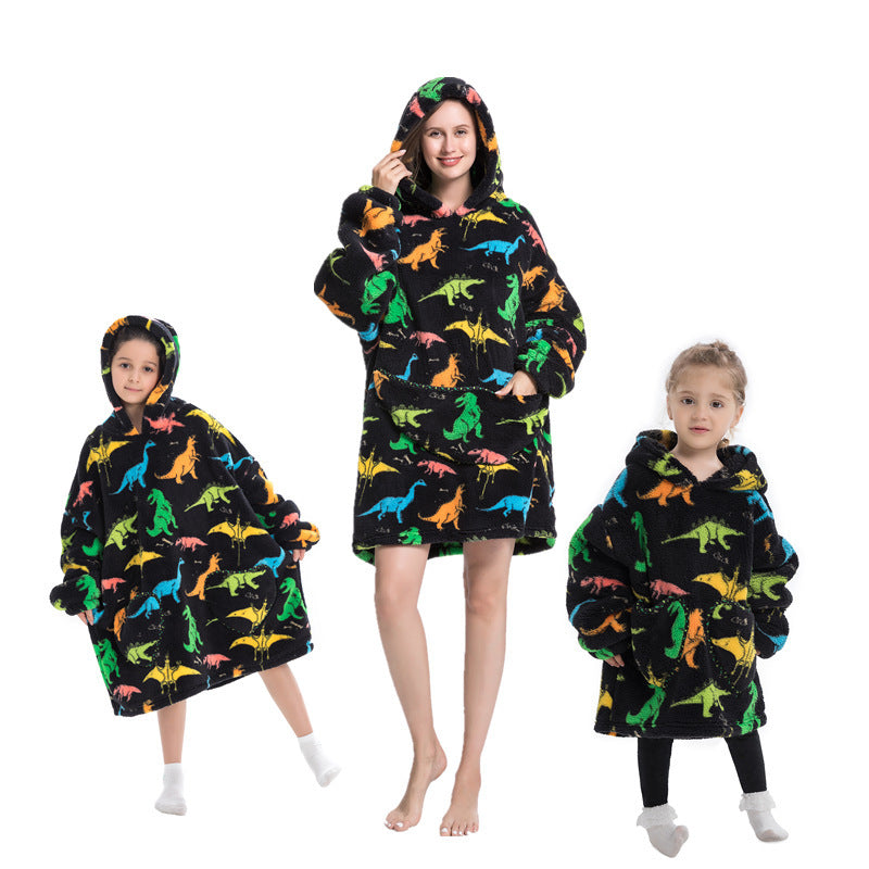 Blanket Hoodie Sweatshirt Oversized Warm Pullover Lazy TV Blanket Thickened Oversize Sweater
