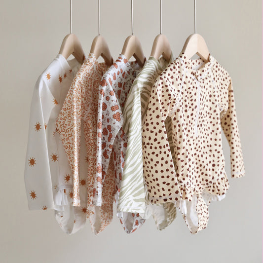 Girl's Floral Long-sleeved Girls swimwearsNew Arrival Baby Girl's Sunscreen Quick-drying Swimsuit Ins Hot Spring Swimsuit