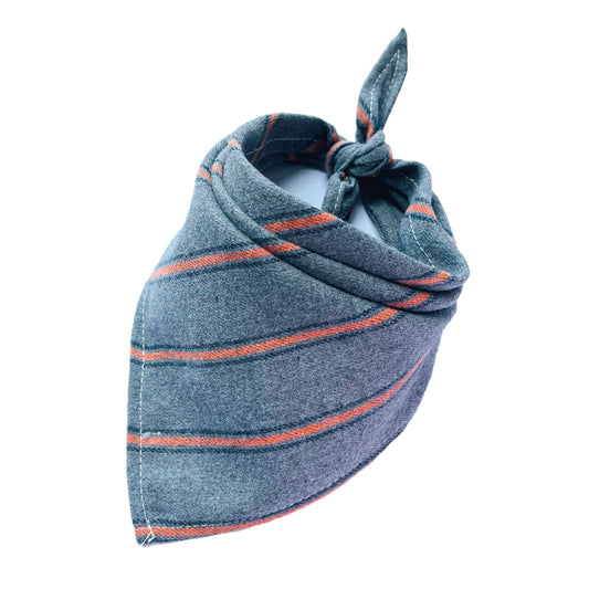 XL-Pet Dog Cat Scotland Thickened Flannel Triangular Scarf Cotton Velvet Lace-up Decorative Bib Scarf