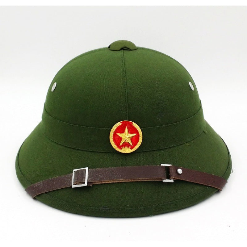 Vietnam Green Hat Camouflage Hat Helmet With Mesh Hat Performance Props Helmet Sun Hat Sun Hat Outdoor Sports Hat