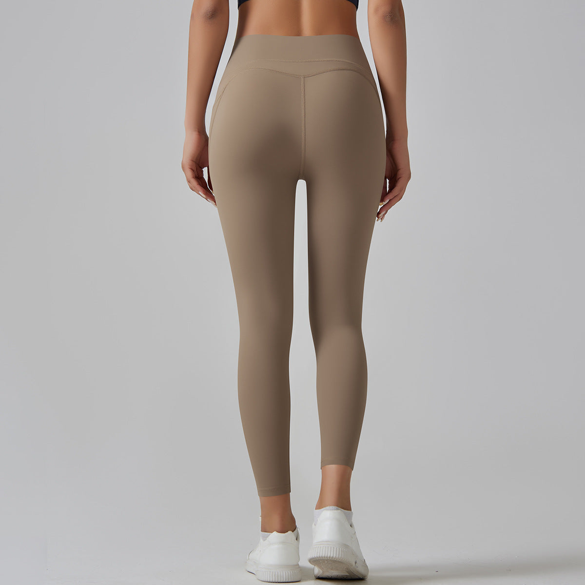 High Waist Nude Yoga Pants Women's Seamless Quick-drying Tight Pocket Running Brushed Fitness Pants Hip Lifting Sports Yoga Clothes
