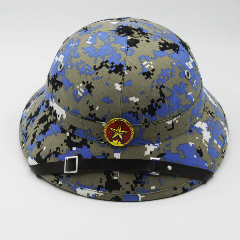 Vietnam Green Hat Camouflage Hat Helmet With Mesh Hat Performance Props Helmet Sun Hat Sun Hat Outdoor Sports Hat