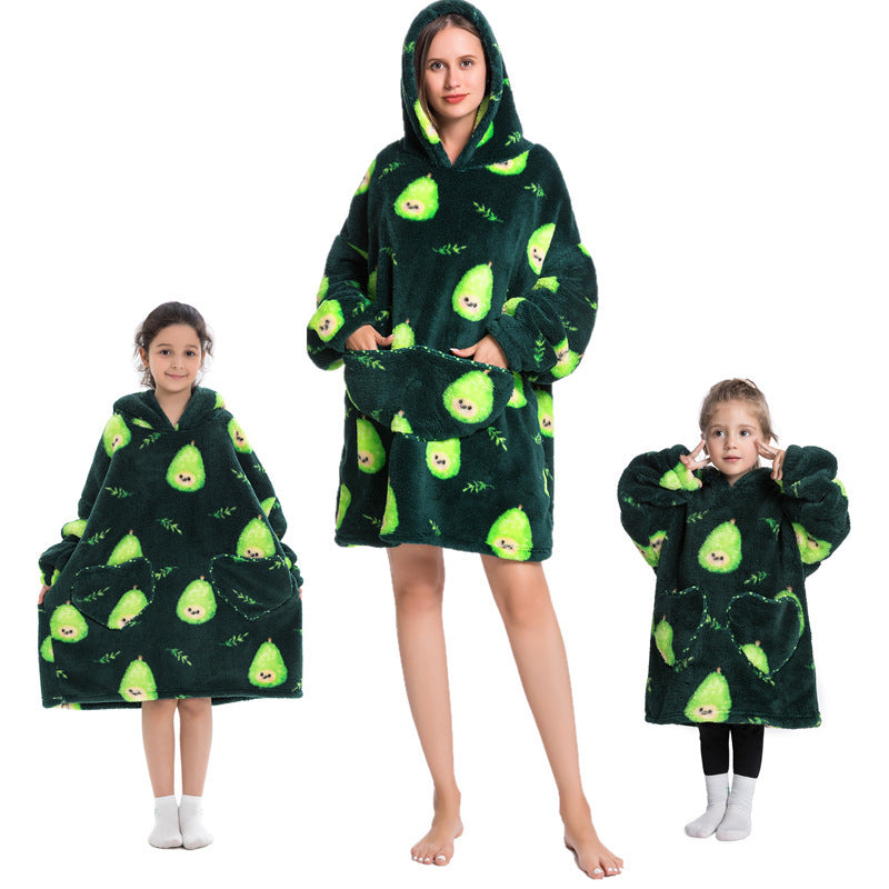 Blanket Hoodie Sweatshirt Oversized Warm Pullover Lazy TV Blanket Thickened Oversize Sweater