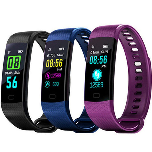 Y5 Color Screen Heart Rate Sports Pedometer Health Bracelet Bluetooth Message Alert Smartwatch Bracelets