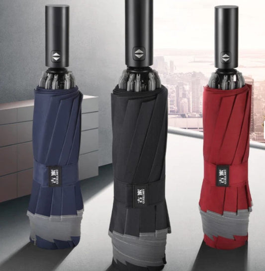 Umbrella Automatic Small Umbrella Windproof Three-fold Business Umbrella