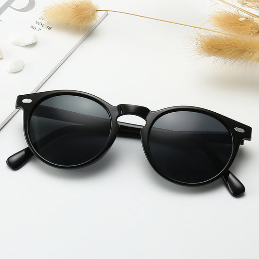 New Classic Retro Round Sunglasses Trendy Women&#039;s Reflective Sunglasses Men&#039;s Sunglasses 9863