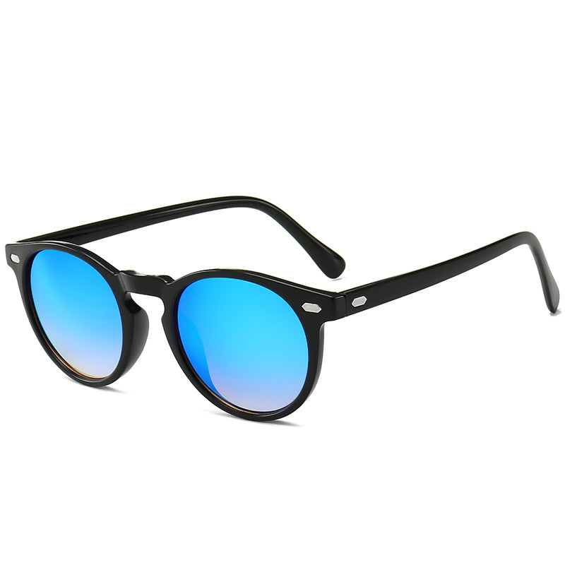 New Classic Retro Round Sunglasses Trendy Women&#039;s Reflective Sunglasses Men&#039;s Sunglasses 9863