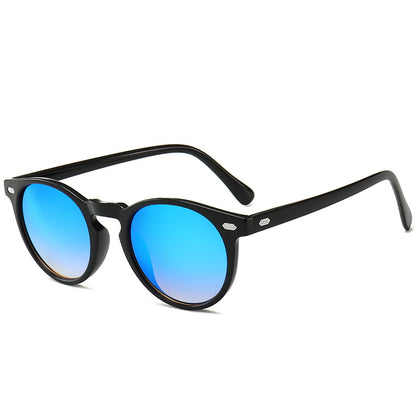 New Classic Retro Round Sunglasses Trendy Women&#039;s Reflective Sunglasses Men&#039;s Sunglasses 9863