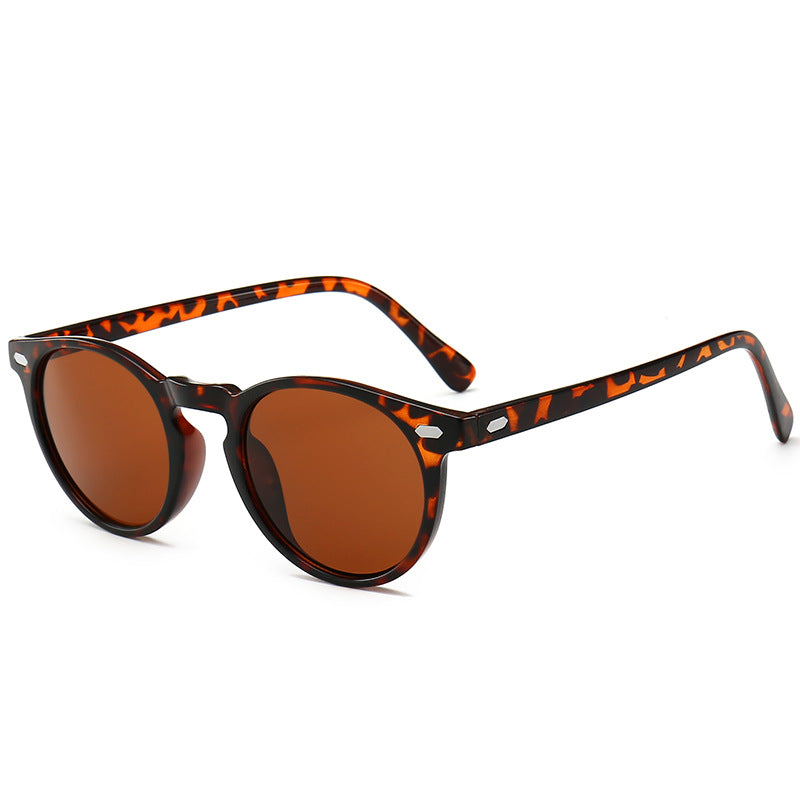 New Classic Retro Round Sunglasses Trendy Women&#039;s Reflective Sunglasses Men&#039;s Sunglasses 9863
