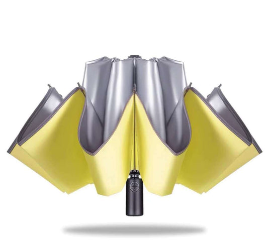 Automatic Wrapped Umbrella Rain Or Rain Titanium Silver Reverse Umbrella