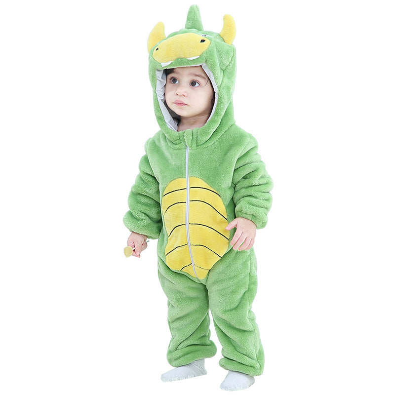 MICHLEY Autumn And Winter New Baby Clothes Newborn Baby One-piece Romper Cartoon Children Animal Romper