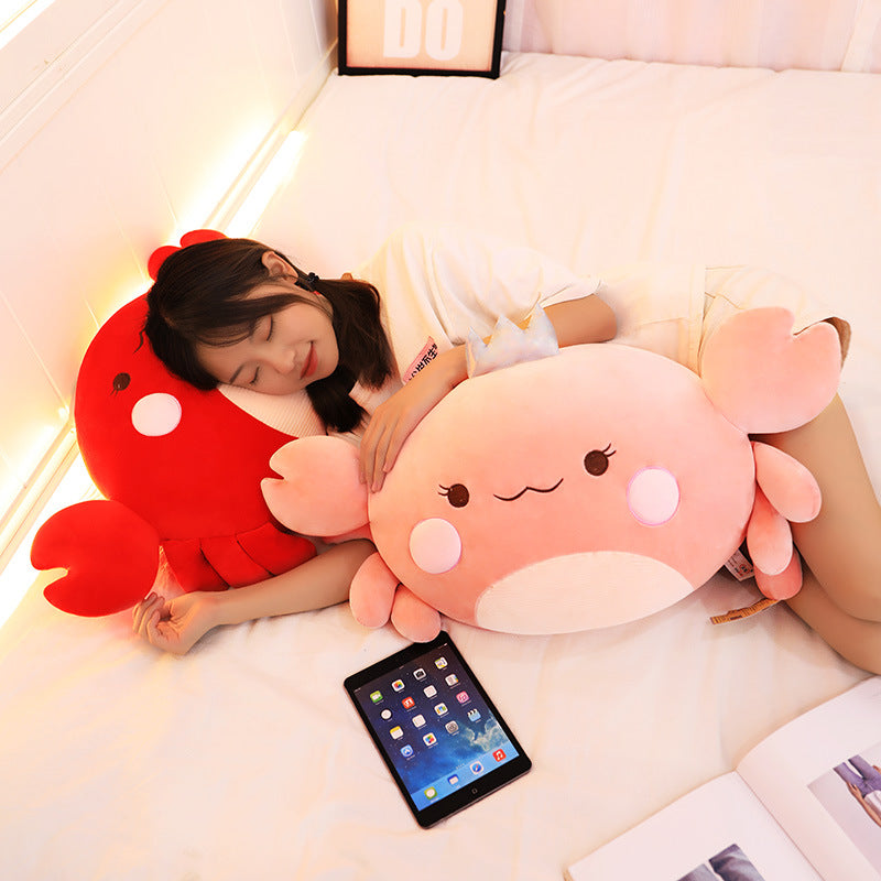 Creative Multi-color Crown Crab Plush Toy Pillow King Crab Doll Doll Birthday Gift Rag Doll Customization
