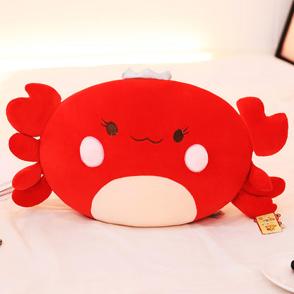 Creative Multi-color Crown Crab Plush Toy Pillow King Crab Doll Doll Birthday Gift Rag Doll Customization