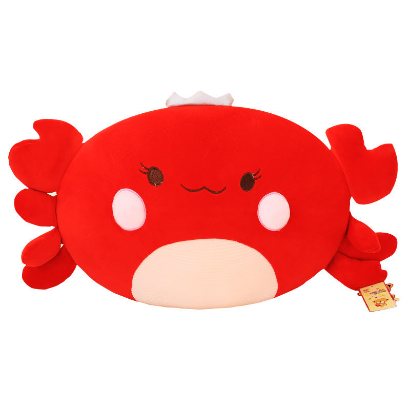 Creative Multi-color Crown Crab Plush Toy Pillow King Crab Doll Doll Birthday Gift Rag Doll Customization