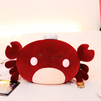 Creative Multi-color Crown Crab Plush Toy Pillow King Crab Doll Doll Birthday Gift Rag Doll Customization