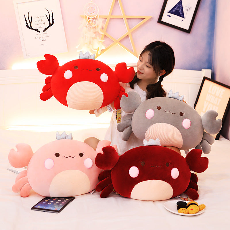 Creative Multi-color Crown Crab Plush Toy Pillow King Crab Doll Doll Birthday Gift Rag Doll Customization