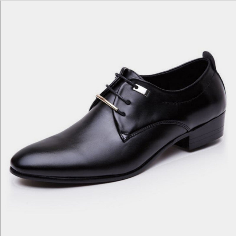 New Products Leather Shoes Men&#039;s Retro Pointed Toe Large Size Polished Leather Shoes Business Formal Wear Office Youth Shoes Men&#039;s Trend