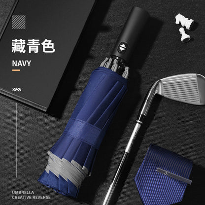 Umbrella Automatic Small Umbrella Windproof Three-fold Business Umbrella