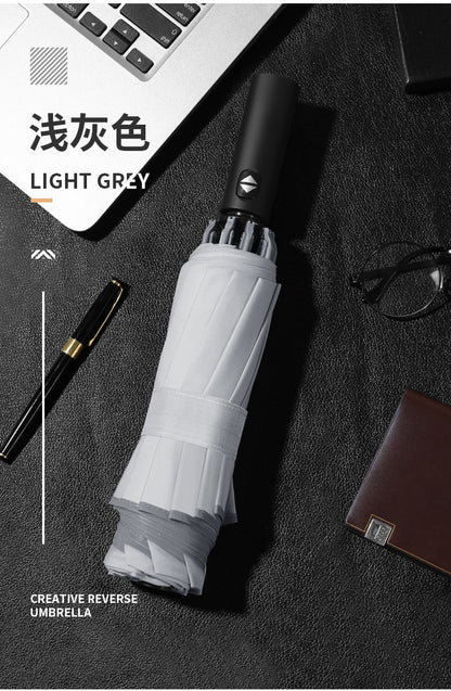 Umbrella Automatic Small Umbrella Windproof Three-fold Business Umbrella