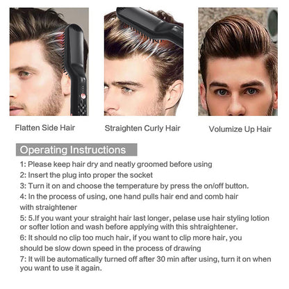 Amazon New Multifunctional Men&#039;s Personal Care Straight Hair Comb Hair Style Comb Beard Styling Comb