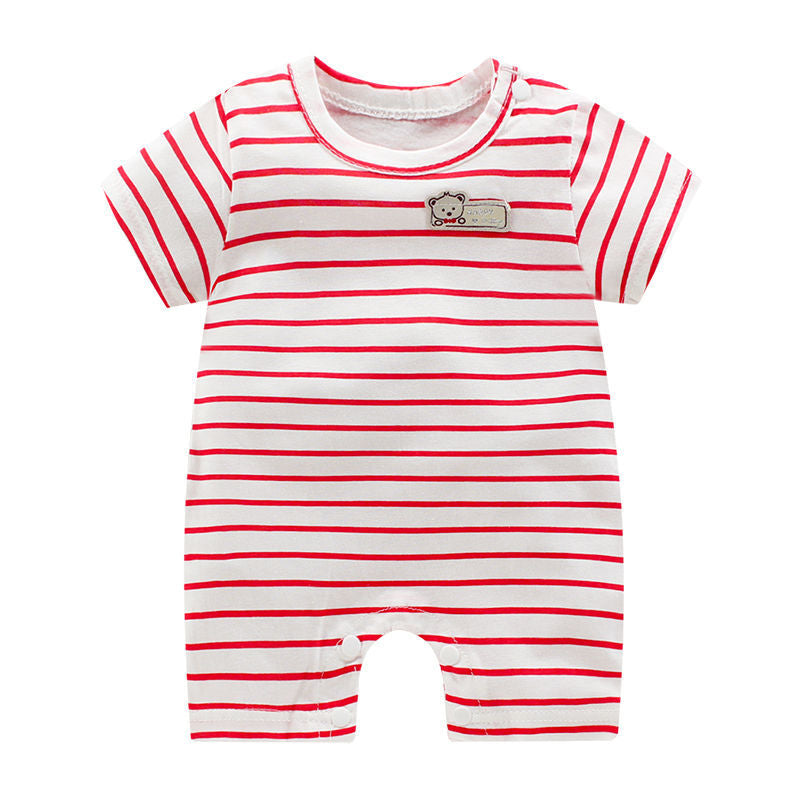 Summer New Baby Pajamas, Cotton Short-sleeved Baby Onesies, Open File Newborn Baby Romper, Romper, Children&#039;s Clothing