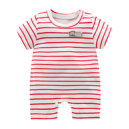 Summer New Baby Pajamas, Cotton Short-sleeved Baby Onesies, Open File Newborn Baby Romper, Romper, Children&#039;s Clothing
